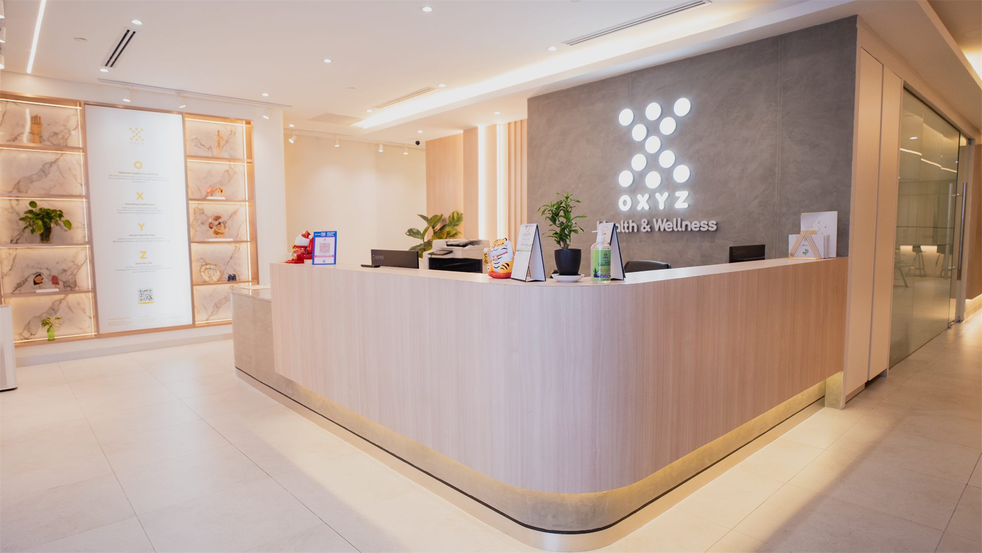 OXYZ Health and Wellness clinic reception